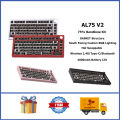 AL75 V2 Wireless BareBone Keyboard Kit 75% GASKET RGB Hot Plug Custom Aluminum Keyboard with Knob. 