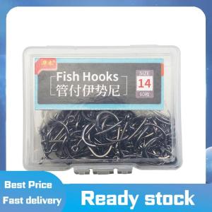 Sports🚴🏻‍♀️ Câu cá móc mắt vòng tròn jighead thép gai fishhooks thép carbon cao cho cá chép câu cá Vật liệu hàng hóa phụ kiện pesca