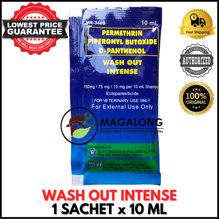 WASH OUT INTENSE SHAMPOO - 1 SACHET x 10 ML - LDI - EUCALYPTUS SCENT ...