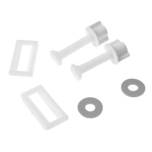 LITUILI Hole Fixing PP Replacement Parts with Mounting Screws Gasket for Toilet Lid Rubber Washers Screws and Nuts Toilet Seats Fitting Toilet Seat Hinges Fasteners Kits