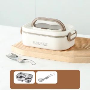 UNMEGONI Large Capacity Thermal Lunch Box Stainless Steel With Fold Spoon Food Storage Containers Portable Leak Proof Lunch Box Set Office Picnic