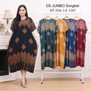 Daster Batik Jumbo LD 120 // Motif Terbaru Busui Friendly Kancing Depan //  Santung Rayon lembut nyaman di pakai // Pakaian Wanita sehari - hari // Gaun tidur // Bisa COD