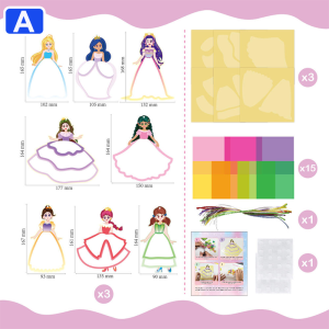 Kids DIY Suncatcher Craft Kit Paper Window Hanging Ornament Classroom Party Decoration Handmade Set