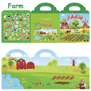 Kids Reusable and Waterproof Sticker Book Early Education Cartoon Cute Stickers for Children Gift Children Activity Book