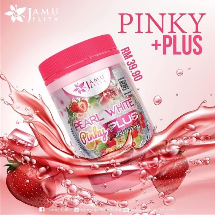 Poudre Pearl White Pinky Plus Jamu Jelita - Collagène, Astaxanthine, Vitamine C - 400g