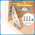 Masely Universal Furniture Corner Connector Angle Connector Furniture Triangle Support Steel Corner Bracket. 