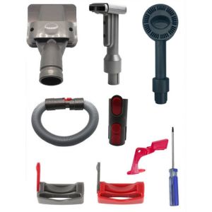 Dyson V15 V11 V10 V8 V7 Vacuum Cleaner Parts Pet Grooming Tool Kit Tangle Free Brush Trigger on/Off Lock Buttons Extension Tube and Scratch Hose Free Soft Brush Dusting Brush