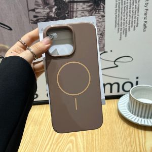 Glitter Bright Glossy Magnetic Case For iPhone 11 16 Pro Max 15 14 13 12 Pro Max Shockproof Back Cover