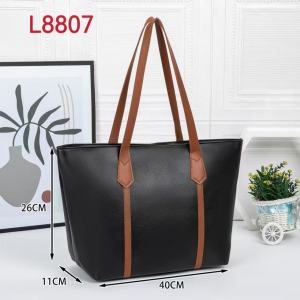 CJH FASHION BAG#8805 Pu- leather tote bag for women with brown straps - tote bags suitable for daily use office business or travel.