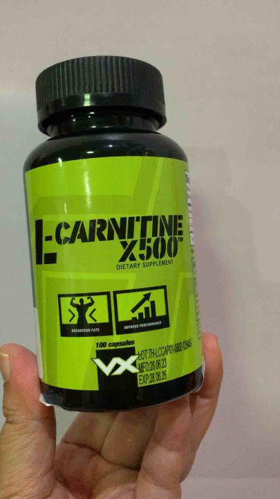 l carnitine vx แอลคาร์นิทีน VITAXTRONG L-CARNITINE X500 100 CAPS เพิ่มพลังเผาผลาญ  เพิ่มการใช้ไขมัน L-carnitine อัดแน่น 500 mg. ต่อเม็ด ปราศจากสารอันตราย  และโลหะหนัก