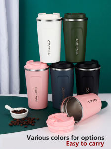 【COD】304 Stainless Steel Portable Reusable Coffee Mug on-The-Go Travel Vacuum Cup Cold/Warm Leak-proof Tumbler Office Home Supplies