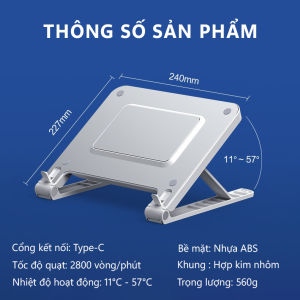 Đế tản nhiệt laptop giảm nhiệt nhanh bằng sò lạnh-K2081