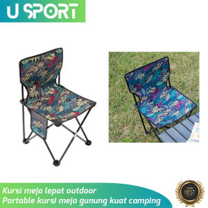 Kursi meja lepat outdoor/ Portable kursi meja gunung kuat camping