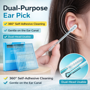 Disposable Cleaning Ear Scoop 2in1 Stick 24pcs/Box Sticky Earwax Remover Stick Adhesive Sticks Ear Wax Removal Tool For Adult Kid