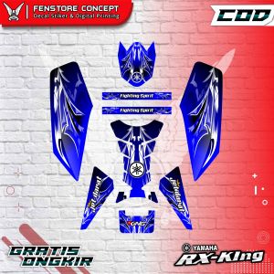 Striping RX King Variasi Motor Setriping RX king Variasi terbaru Motif Jet Darat A4