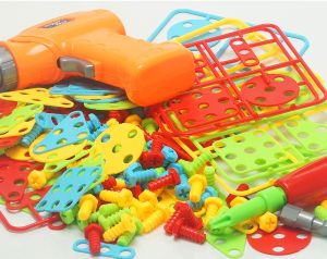 [SG Seller] 236 pc Plastic Drill Screw Set for Children Construction Toy