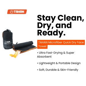 TAHAN Microfiber Quick Dry Face Towel | Super Soft Compact Lightweight for Gym & Camping