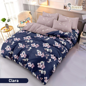 Illusions - Bedcover Set King 180x200 Tinggi 20cm Fitted - Motif Abstrak / Bunga / Geometri / Minimalis
