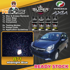 【 PERODUA AXIA Touch Up Paint 】 4in1 Touch Up Combo Set Waterproof Car Paint Clear Scratch Removal Calar Kereta 补漆 车漆