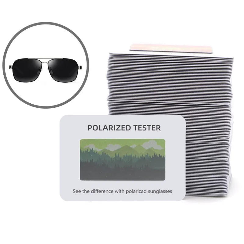 100 Pieces Wear Glasses Check Polarized Test Card Sunglasses Polarized  Tester