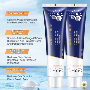 110g Mint Baking Soda Toothpaste - Freshens Breath Whitens Teeth Removes Stains - for Home Use