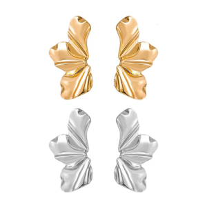 Trendy Irregular Petal Earrings Offering Elegant Charm Craft from Sturdy Alloy Materials Daily Use Casual Wear