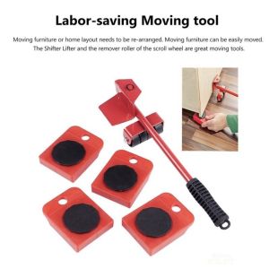 Furniture Mover Lifter Cabinet (4PCS) Transport Tools Rolling Wheel Slider Trolley Set Alat Pindah Barang 家具移动滚轮滑块