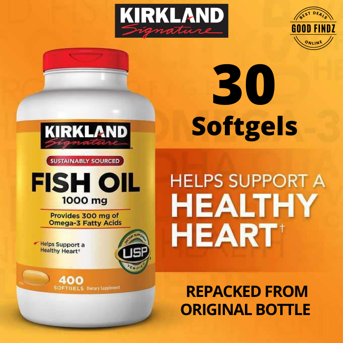 Repacked Kirkland Fish Oil Omega 3 1000 mg 30 Softgels Lazada PH