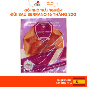 Đùi Sau Heo Muối Serrano 16 Tháng Gói Cắt Lát 30g Montesano - Gói Nhỏ Tây Ban Nha Nhiều Nạc Ít Mỡ