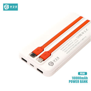 V2S PB10B 10000mAh Powerbank Micro-USB Type-C Dual Input Dual USB Output Power Bank