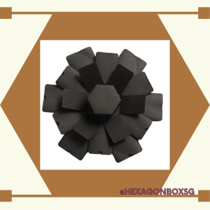 Assembled Singapore SG Local Hexagon Explosion Box Free LED Fairy Light - Proposal Birthday Anniversary Valentine Surprise Gift Hot Sale Photo Album Love Memory Multi-Layer Romantic Memorable Creative Craft Design DIY Handmade Folding for Family Friends