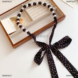 [COD] MINIFRIUT Fashion Vintage Polka Dot Long Silk Scarf Waist Chain Fashionable Luxurious Design Belt Exquisite Clothing Accessories