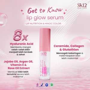 Lip Glow Magic SR12 Kosmetik Lipgloss Lipstik Lipbalm Lip Gloss Liptint Bibir Glowing Merah Cepat