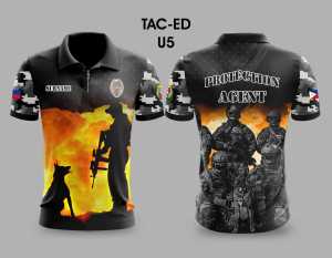 Special Operations Unit Tactical Security Organization Customized Safety Shooting Execution Tactics 3D Zipper Polo Shirt (Free Customized Name)
