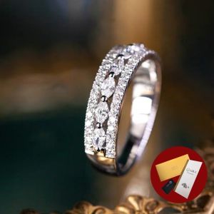 Diamcity (Free Gra Certificate) Temperamen Mode Desainer Mewah 18K Emas 05 Karat Cincin Untuk Wanita