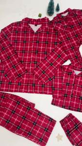 High Quality Plaid Christmas Pajamas Set Adults Kids Matching Outfits Button Shirt+Pants 2 Pcs Suit Pyjamas Family Look Costumes