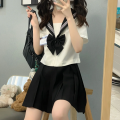 👗Starrism👗 เครื่องแบบเจเค ต้นฉบับแท้ หญิง ชุดนักเรียนญี่ปุ่น สูทดำ  กระโปรงพลีทแบบสั้น. 