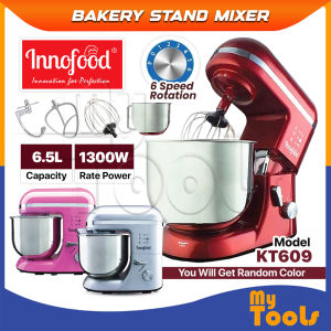 Original Innofood 1300W 6.5 Litres Stand Mixer Heavy Duty Baking Dough Cake Pastry (Random Colour)