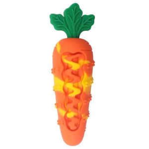 OUTOPEN Interactive Carrot Sound Chewing Toy Bite-resistance Teeth Grinding Sound-Producing Toy Interactive Toy Squeaky Design Pet Chew Toy Small Dogs Training
