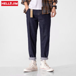 HELLO JIM  Jeans For Men 2022 New Style new elastic relaxed casual small straight tube versatile Harlan pants