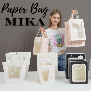 Paper Bag Kado Aesthetic Paperbag Bridesmaid Kotak Hadiah Bingkisan Goodiebag Tas Kertas Buket Mika Transparan