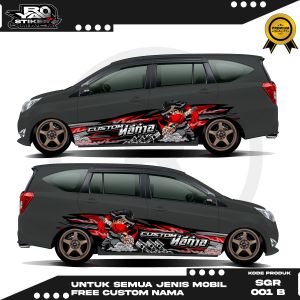 SGR 001-DECAL STIKER MOBIL SIGRA MURAH BISA SEMUA TIPE HRV CALYA BRIO AYLA XENIA PAJERO FREE NAMA