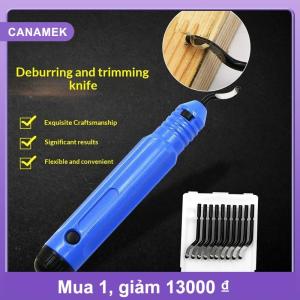 【CANAMEK】 Dụng cụ làm sạch ba via với 10 lưỡi thép dụng cụ làm sạch ba via đầu xoay 360 độ cho kim loại nhựa nhựa resin in 3D và gỗ.