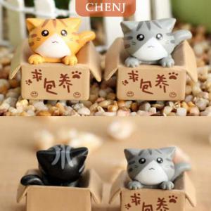 [COD] CHENJ เครื่องประดับสวนลูกแมวขนาดเล็กน่ารัก1ชิ้น/เซ็ตรูปแกะสลักขนาดเล็กสำหรับแมวของตกแต่งบ้านห้อง