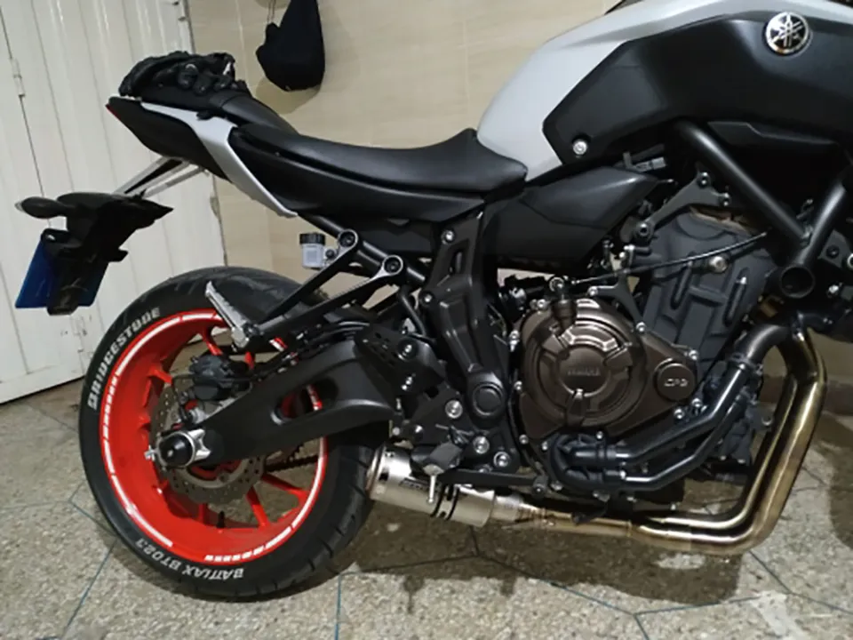 Motorcycle Exhaust Slip-On Front Link Pipe Escape Moto Full System