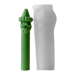 Santa Silicone Mold Christmas Pillar Silicone Mold For Epoxy Resin Craft Handmade Soap Chocolate