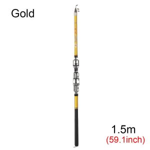 1 PC High Quality Sea Pole Carbon Material 1.5m1.8m 2.1m 2.4m 2.7m 3m Hard tail/soft tail Retractable Telescopic fishing rod Pen Pole