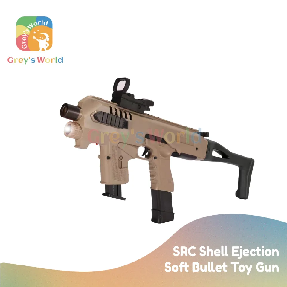 Greys World] 1:1 Scale SRC nerf guntoy, soft bullet guntoy, luancher and  conversion kit, manual bolt action and shell ejection, with scope