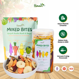 Himari Keripik Buah Sayur Kering Mixed Bites Cemilan Sehat Snack Lokal 65-285gr