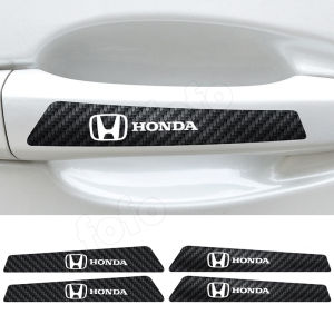 For Honda 8PCS/Set luminous Car handle door bowl protective film car door handle universal hand buckle protection cover anti-scratch carbon fiber stickers
